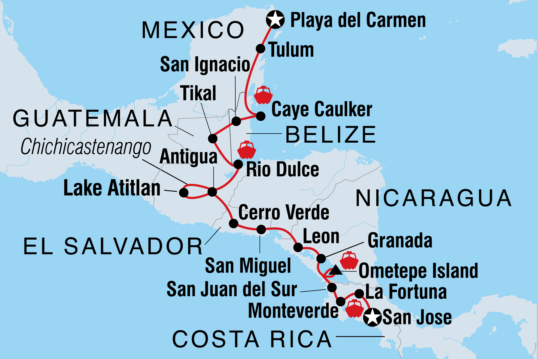 Epic Mexico to Costa Rica