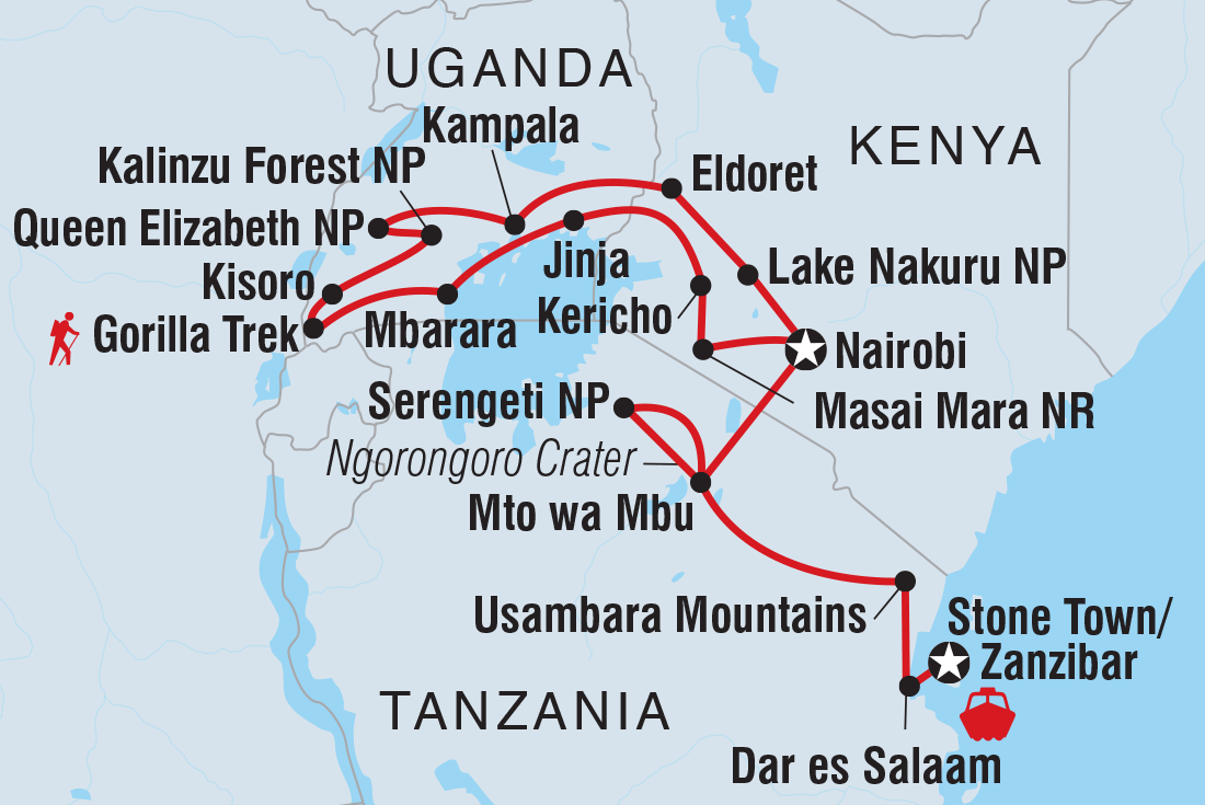 Gorillas, Game Parks & Beaches