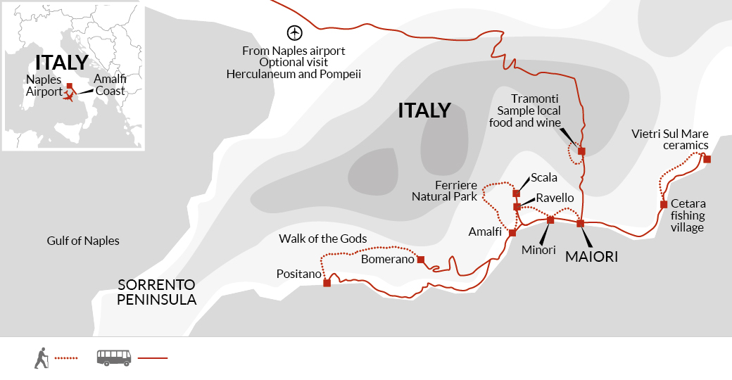 Amalfi Coast Walking - Coastal Hotel