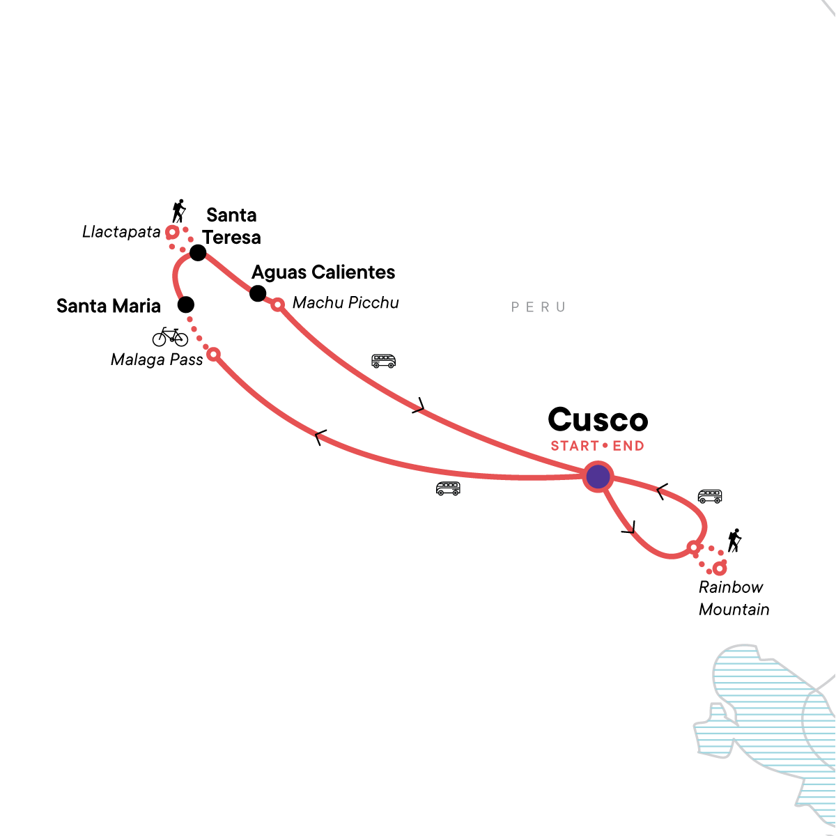 Peru: Inca Jungle & Rainbow Mountain Trek