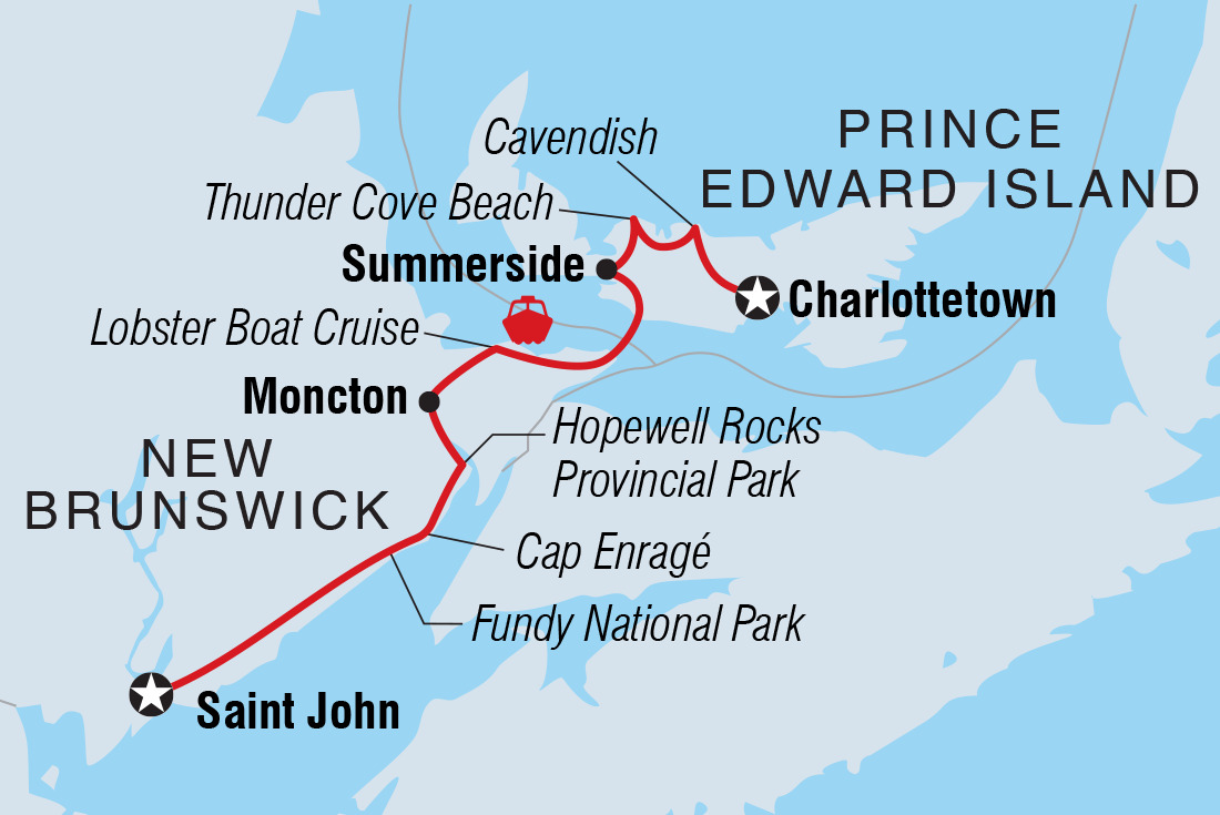 The Maritimes:  Prince Edward Island to New Brunswick