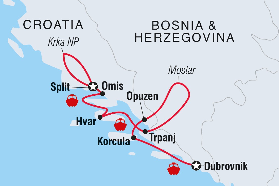Croatian Coastal Cruising: Dubrovnik to Split (Aurora)