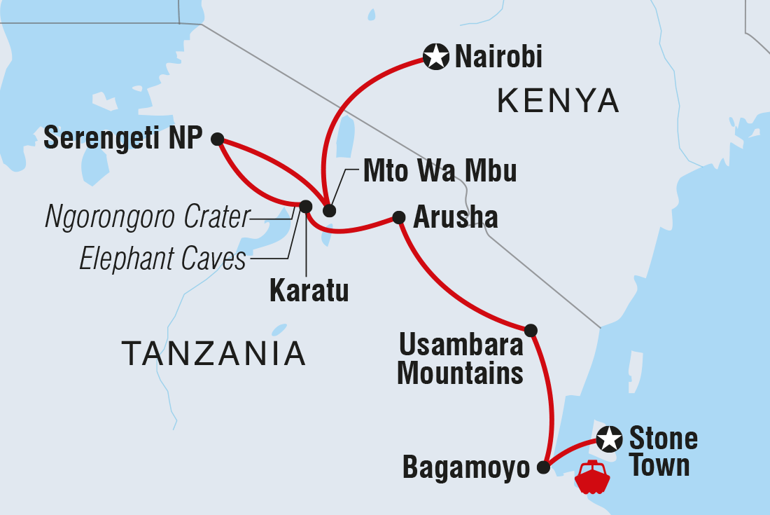 Stone Town to Nairobi