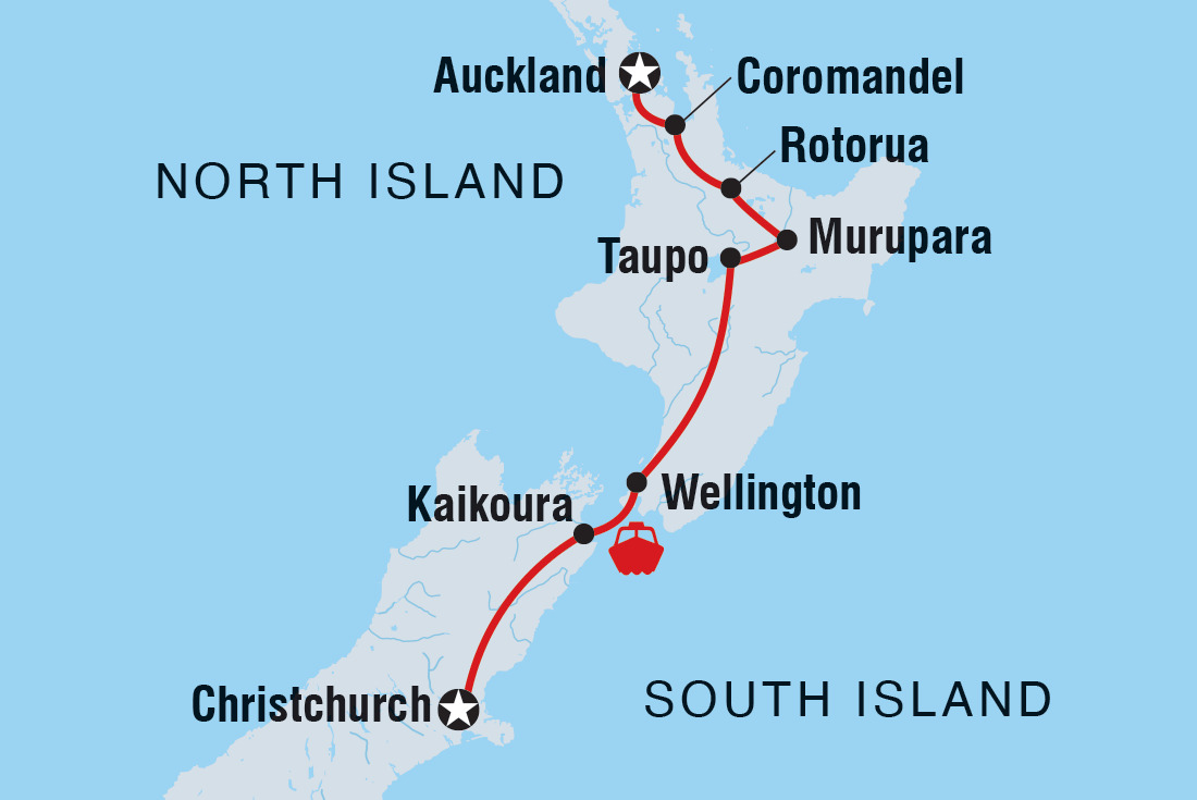 New Zealand North to South Island Adventure