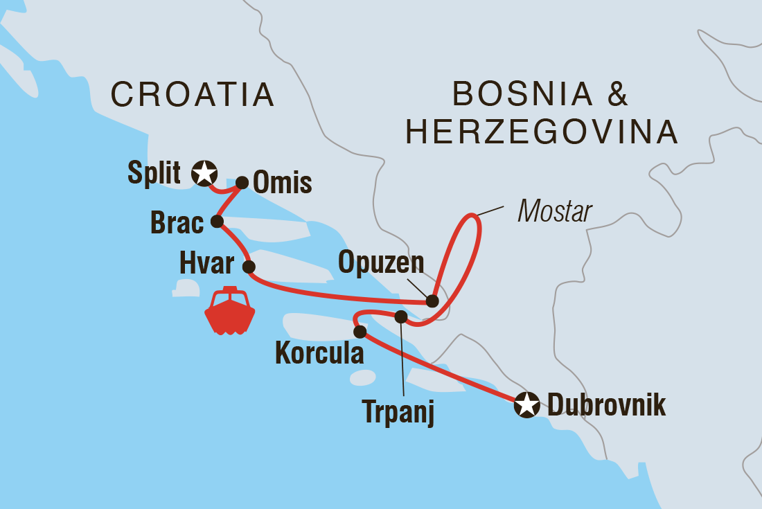 Croatian Coastal Cruising - Split to Dubrovnik (Aurora)