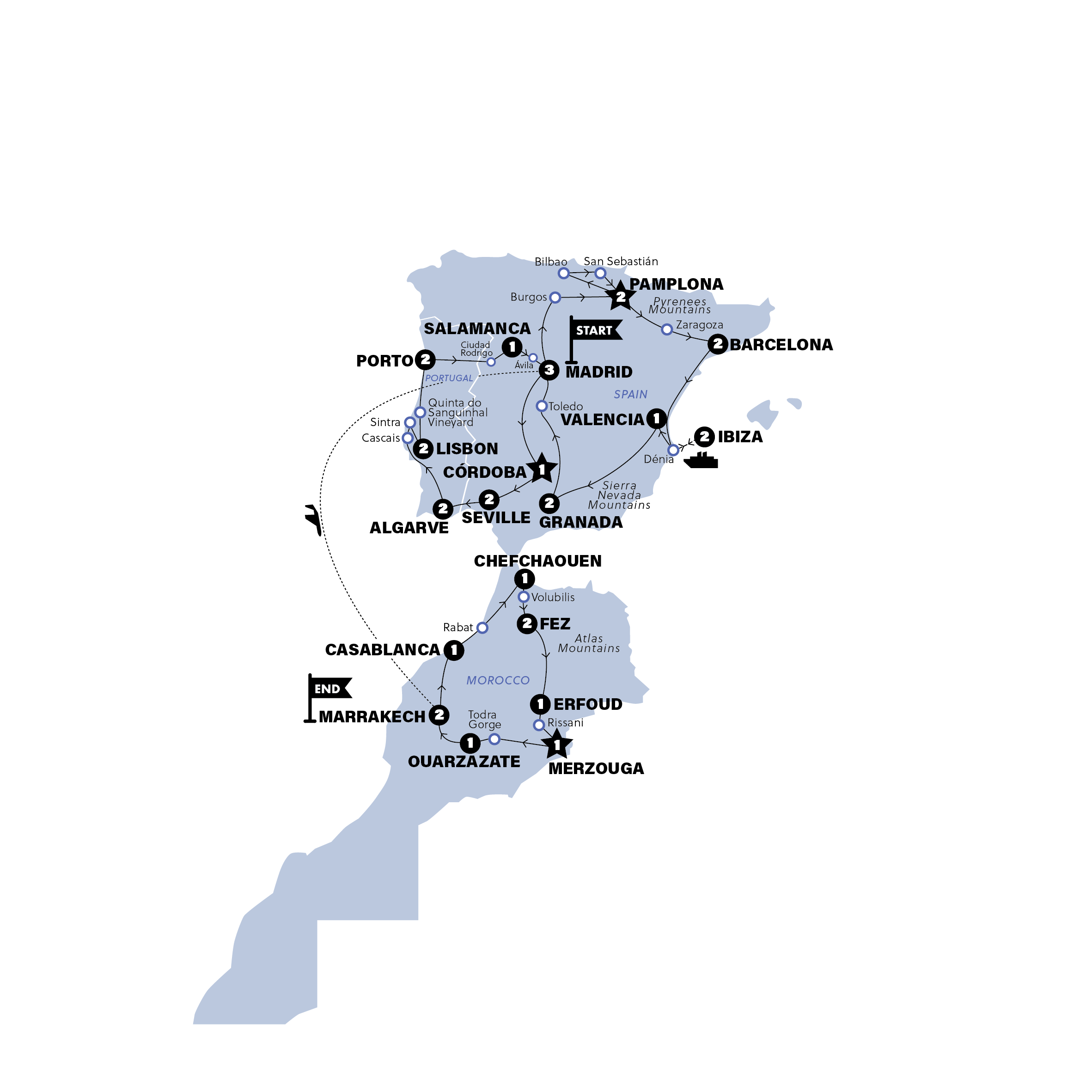 Best of Spain, Portugal and Morocco