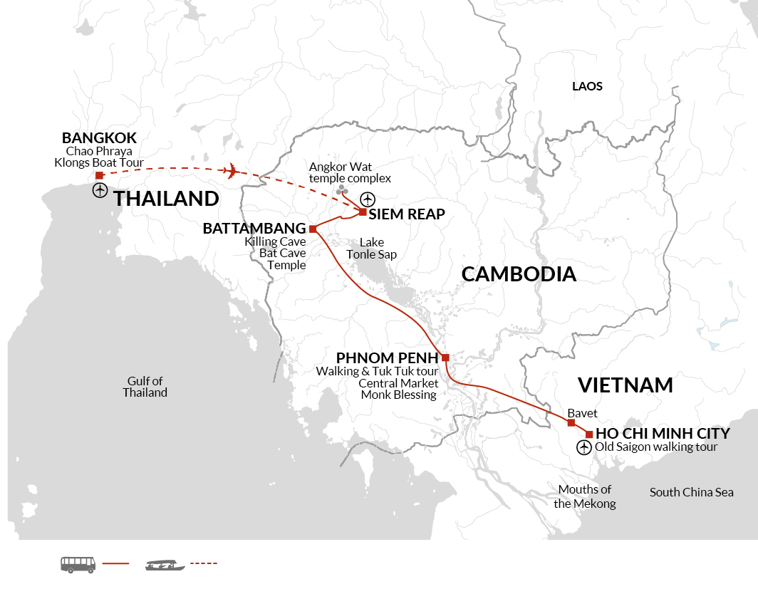 Journey through Cambodia: Bangkok to Saigon