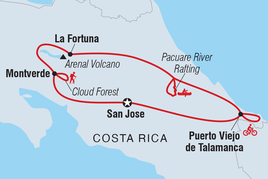 Costa Rica: Hike, Bike & Raft