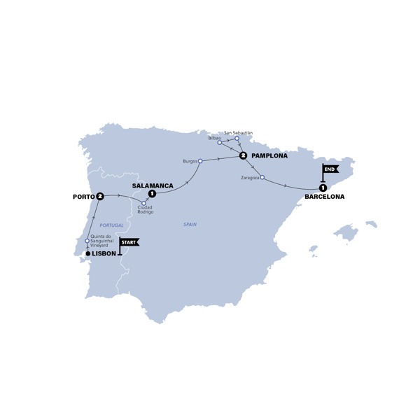 Lisbon to Barcelona
