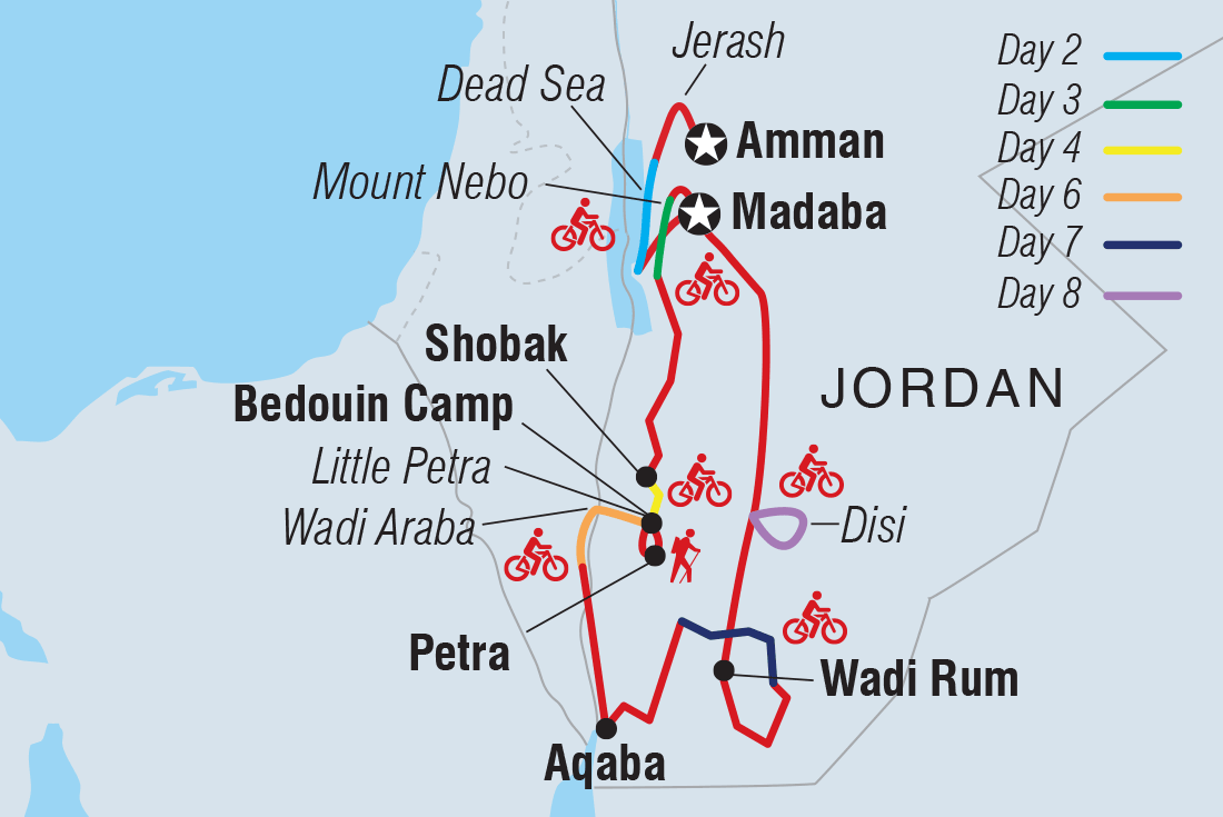 Cycle Jordan: Petra, Wadi Rum & the Dead Sea